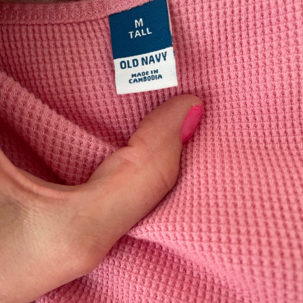 Old Navy Pink Textured Knit Top